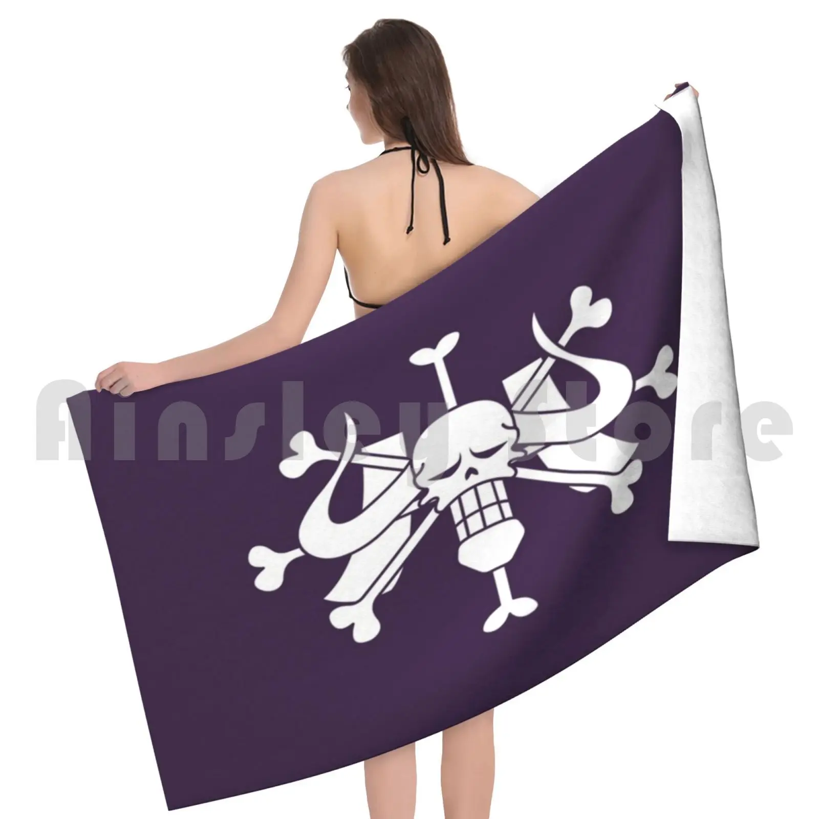الوحوش القراصنة جولي روجر منشفة مخصصة منشفة استحمام الوحش القراصنة كايدو كايدو أوف ذا بيست يونكو وانوكوني #5