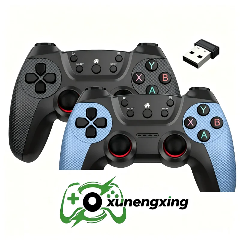 Wireless doubles game Controller For Linux/Android phone For Game Box Game stick PC Smart TV Box 2.4G gamepad Joystick Free Gift