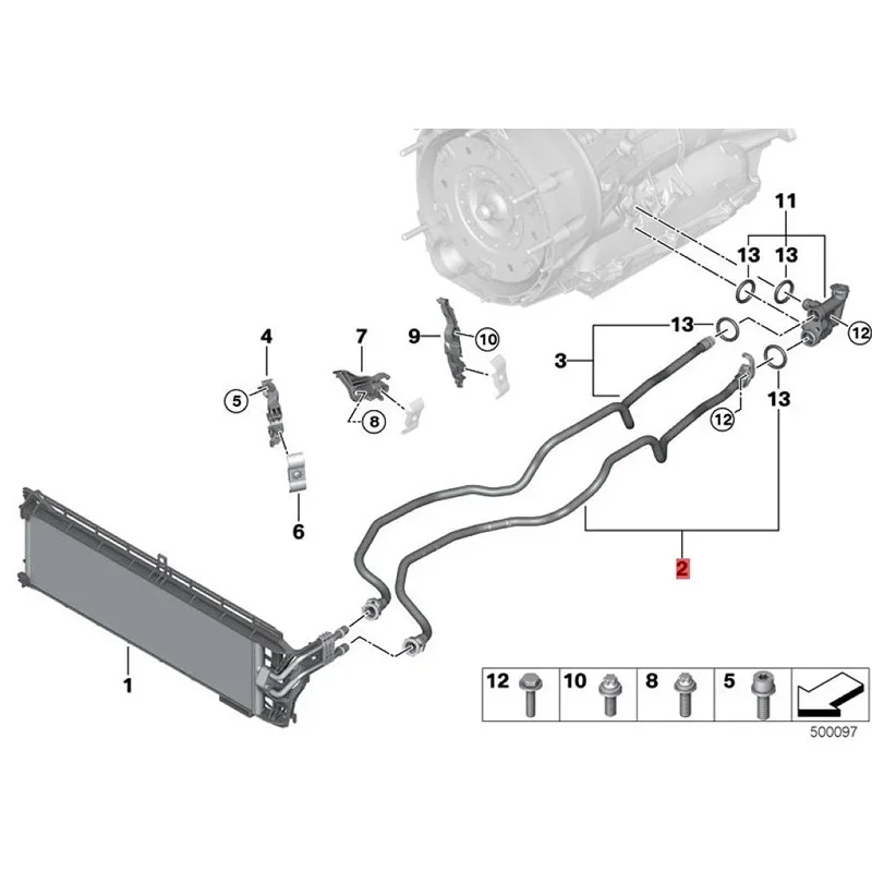 17228671664  New Wave Box Cooling Tubing for BMW X42020 XDriver 25i