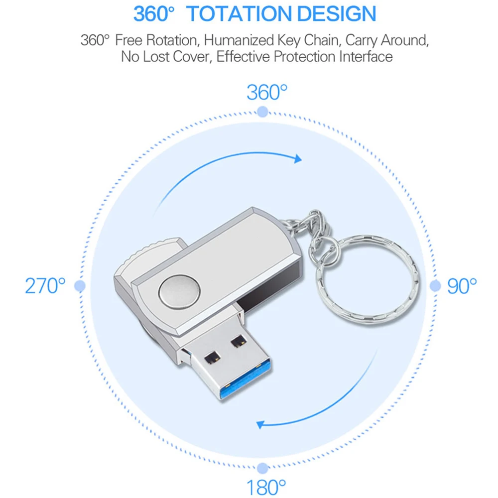 New USB 3.0 Pendrive 16TB High Speed Pen Drive Metal 4TB 8TB Flash Drive Portable Waterproof U Disk Stick Mini SSD Memoria USB