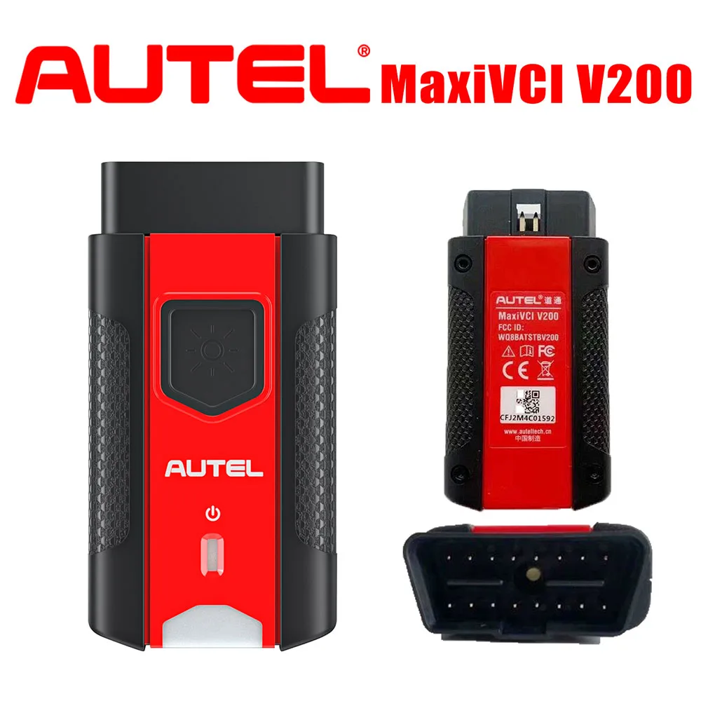 Autel MaxiVCI V200 Bluetooth Interface Connector Vehicle Communication Interface Support CAN FD Used With Tablets MS906PRO BT609