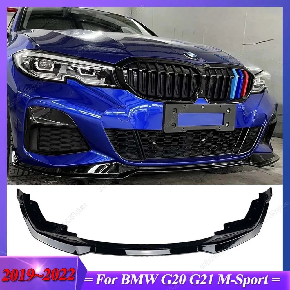 

For BMW G20 G21 M-Sport 320i 330i M340i xDrive 2019-2022 Car Front Bumper Lip Splitter Spoiler Diffuser Guard Body kits Tuning