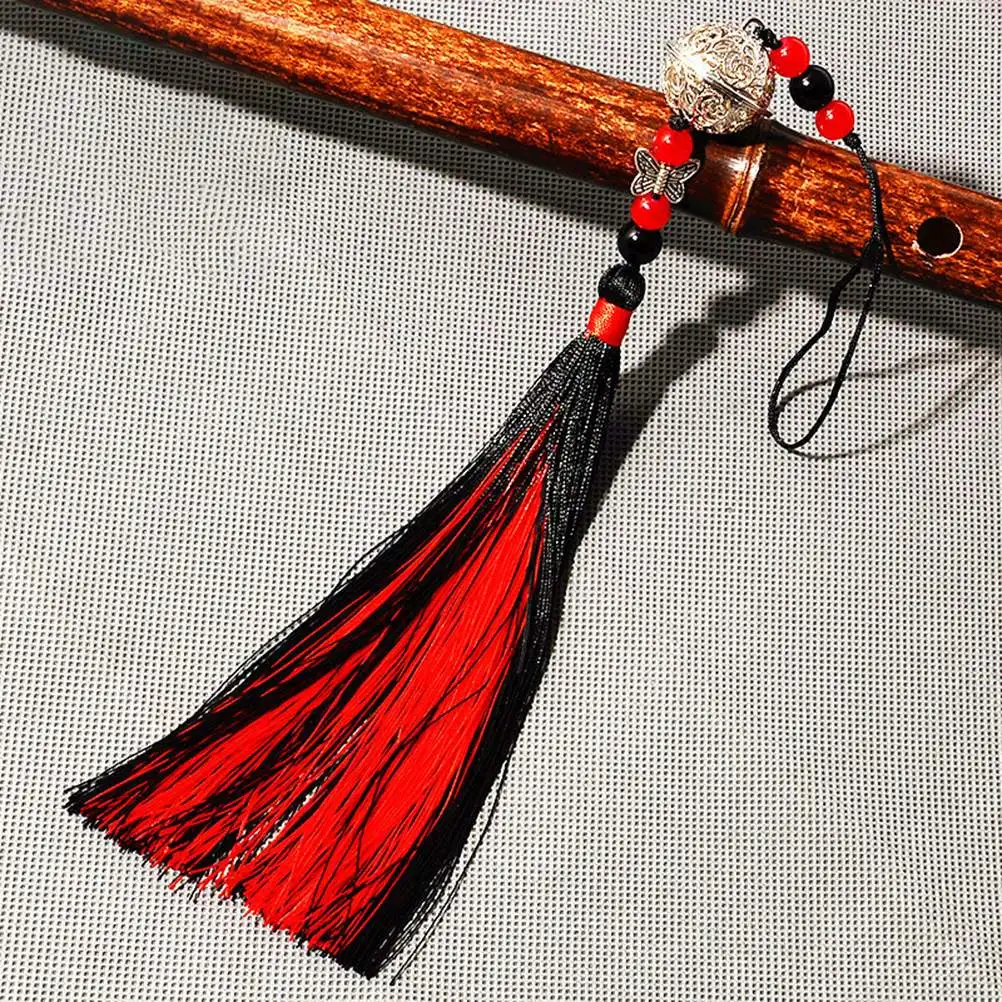 F9 Hanging Pendant Vintage Bell Keychain Accessory Keychain Prop Accessories Flute Bell Tassel Pendant Gift Hanging Tassel