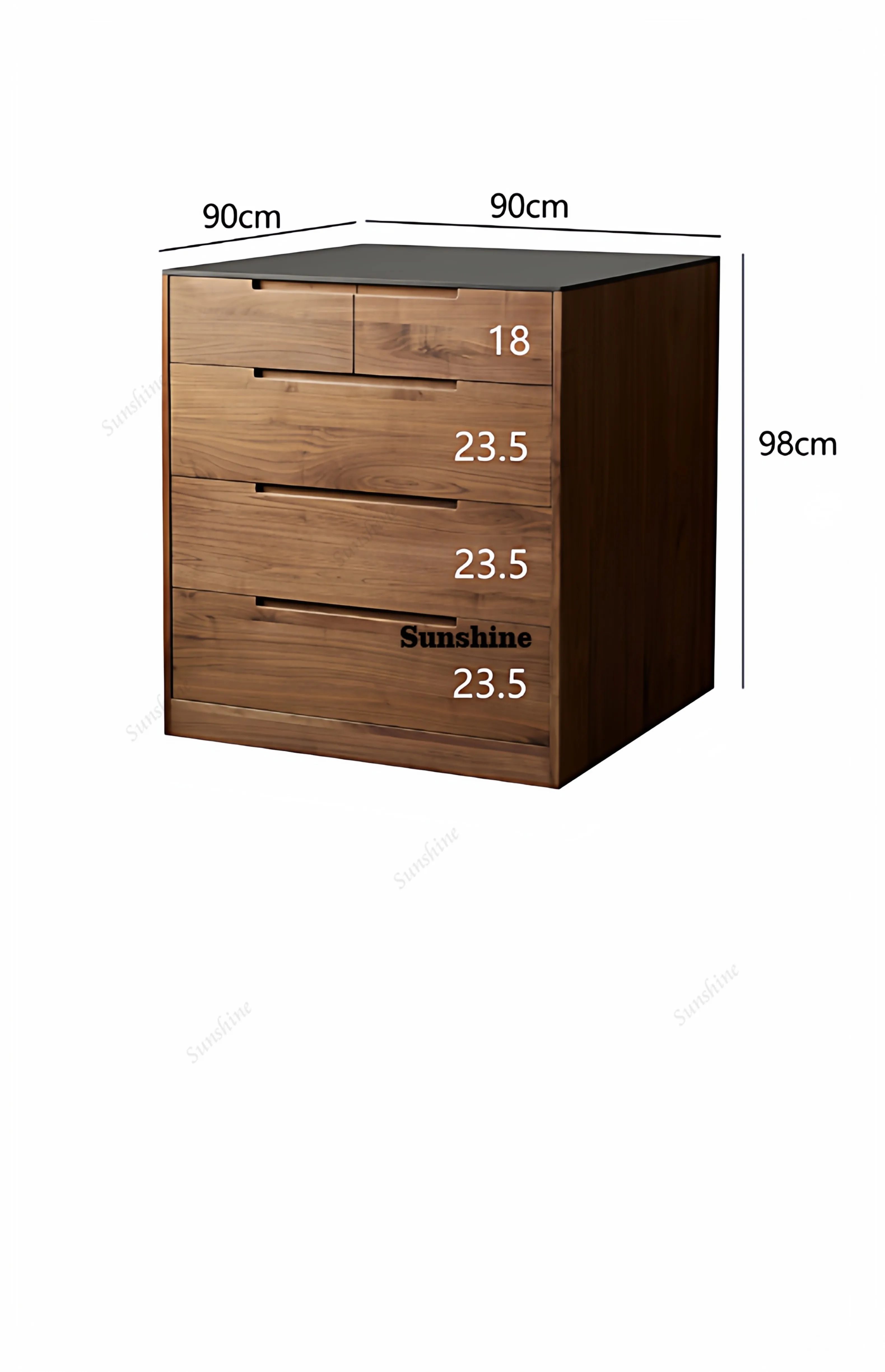 Solid wood island dining table integrated household multi-functional rock slab dining side cabinet