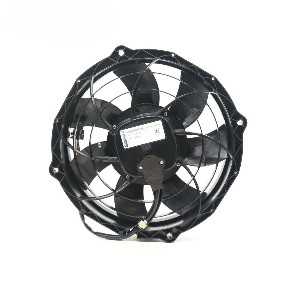 W3G300-BV25-23 26V DC 380 W 14.6A 3940RPM IP24 Rail Transit Fan Vehicle Condenser Fan Stored Energy Axial  Cooling Fan