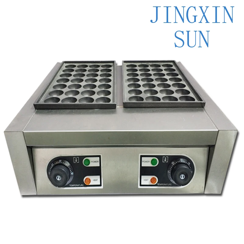 HT-56 Electric Takoyaki Maker Commercial Takoyaki Machine Non Stick Double Baking Pan 56 Octopus Household Small Fish Ball Grill