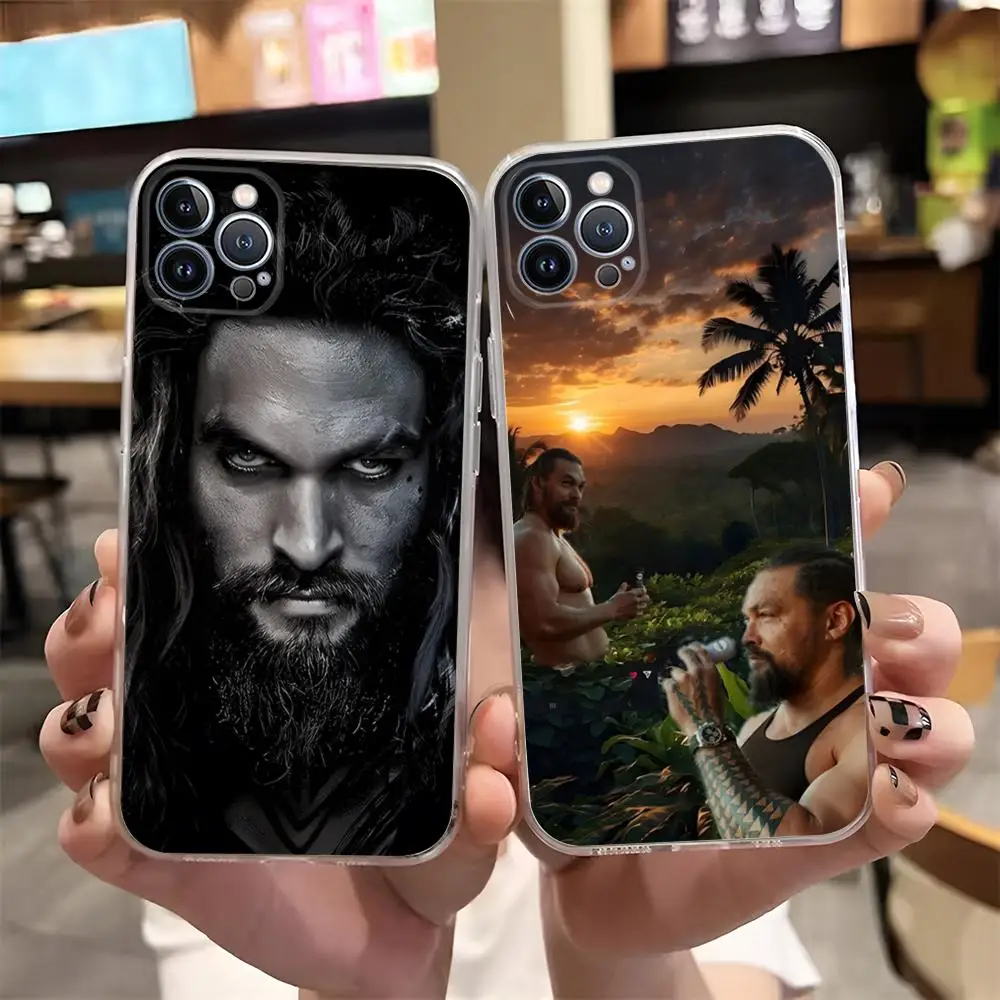 Чехол для телефона Jason Momoa для iPhone 16, 15, 14, 13, 12, 11 Pro Max Plus Mini MagSafe, прозрачный чехол для телефона