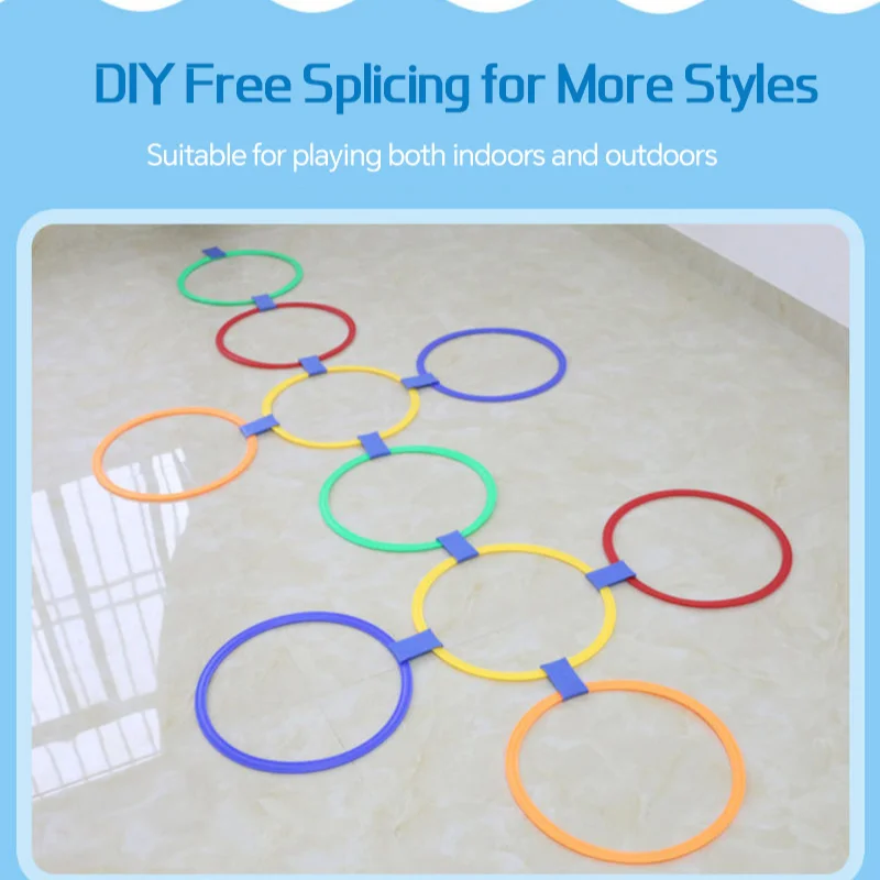 10pcs 내구성 민첩성 훈련 반지 휴대용 축구 축구 속도 민첩성 훈련 반지 스포츠 futbol 훈련 장비