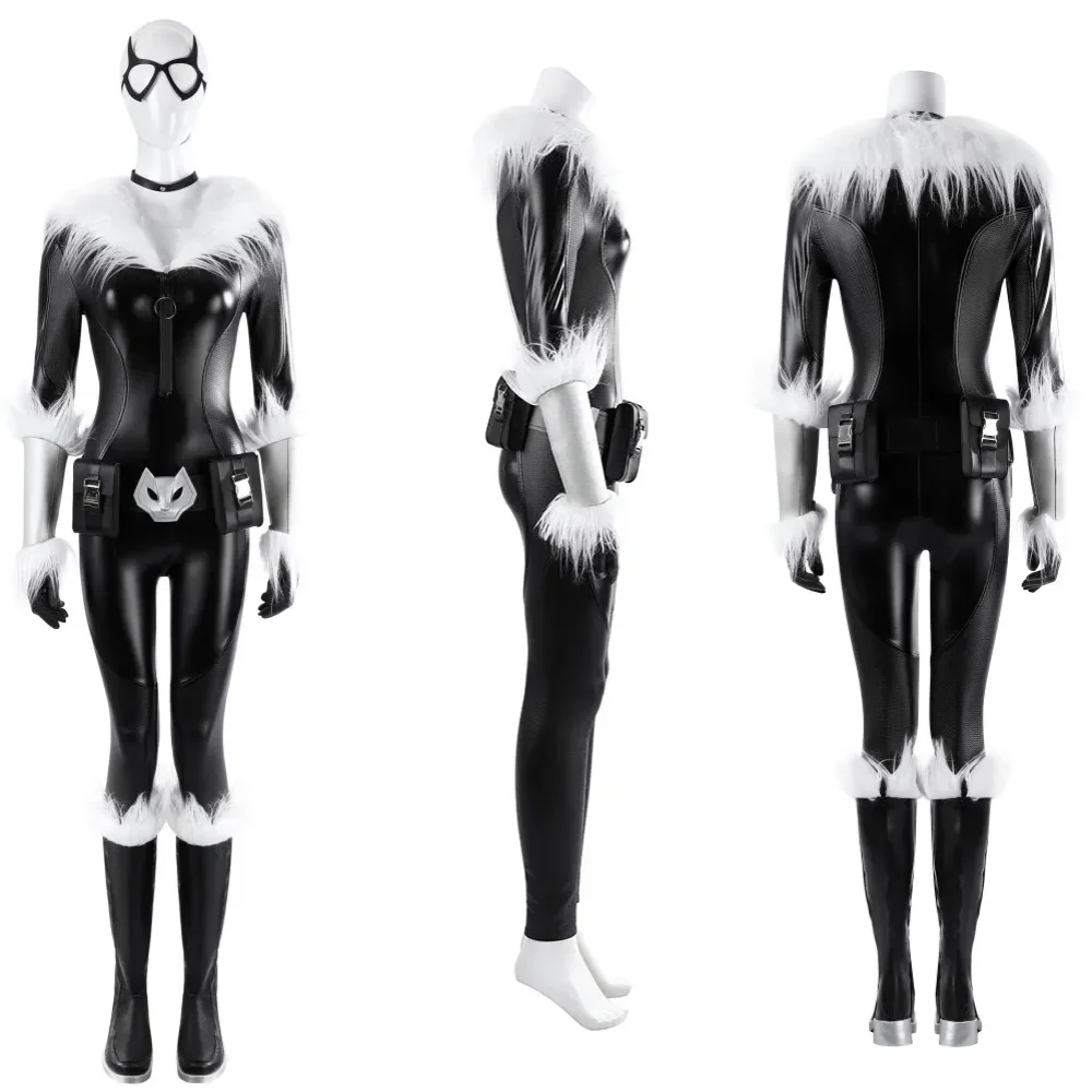 

Disguise Felicia Cosplay Costume Sexy Woman Cat Suit Jumpsuit Belt Full Set and Individual Items Felicia Outfit Custom Made