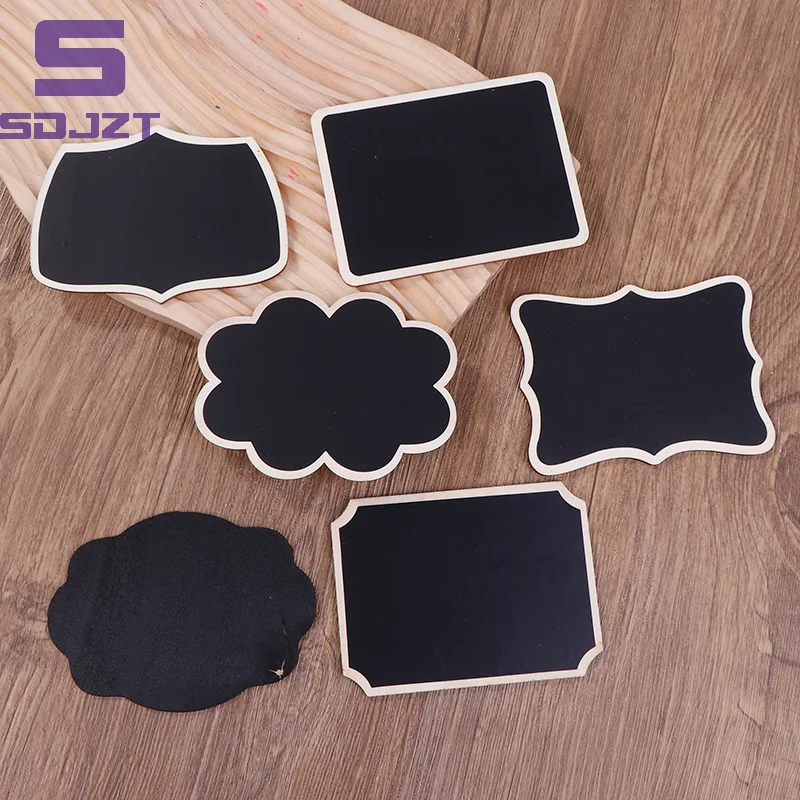10pcsMessage Board Mini Easel Stand Wooden Writing Board Black Memo Props Table Place Card Birthday