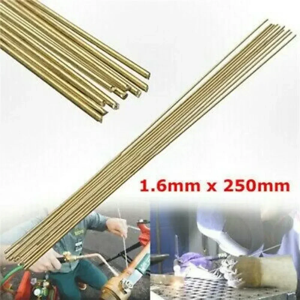 

Professional Grade Brass Solution Flux Core Electrode Pack of 10 1 6mm x 250mm Suitable for Brazing of Copper Nickel Alloy