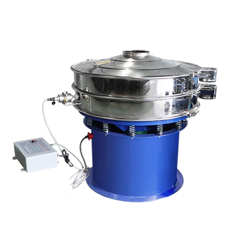 High-precision circular vibrating screen with motor | Multi-voltage (220v-480v) custom sieve size for material separation