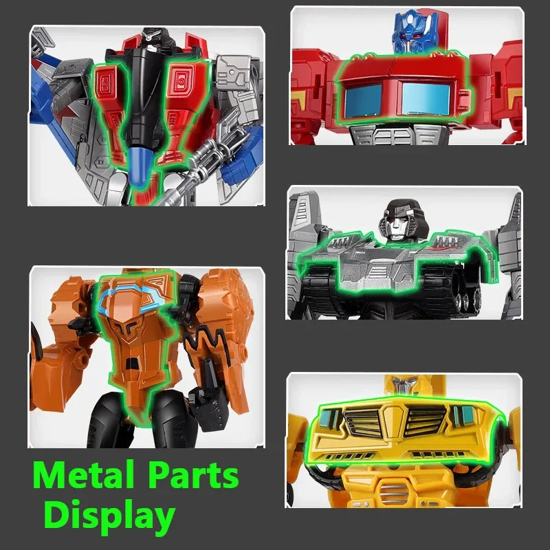 Transformation Toys Car Model Action Figure Metal Parts Grimlock Optimus Prime Megatron 17cm Transformer Robot Movie Kids Gifts