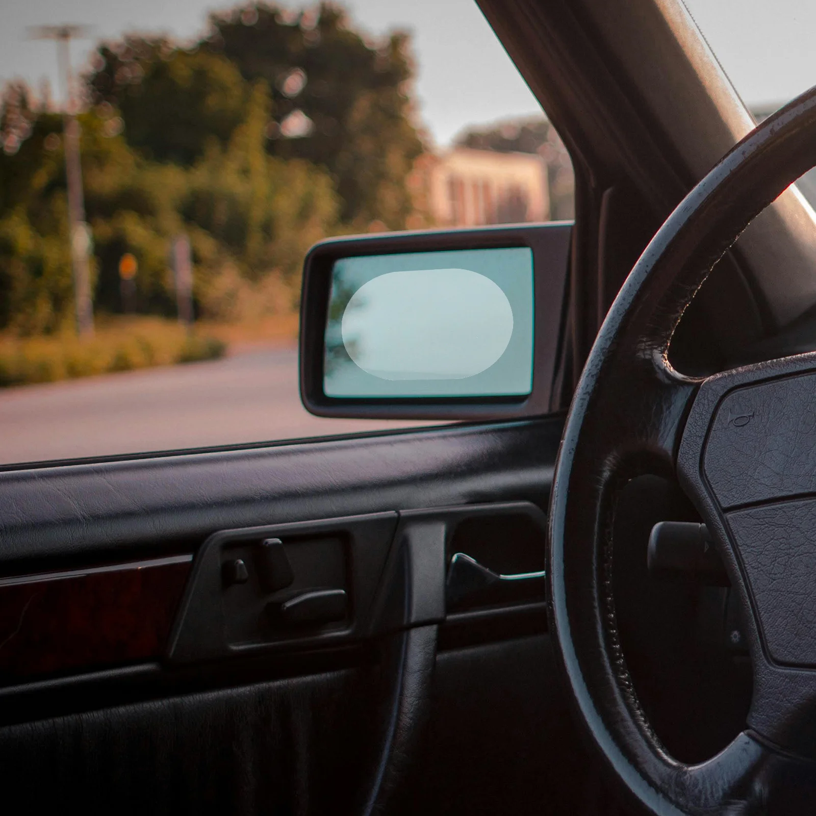 

4Pcs Anti-Fog Mirror Film for Vehicle Side Rearview Easy Install No Residue Clear Sight during Rain Car Protector Mirror Film