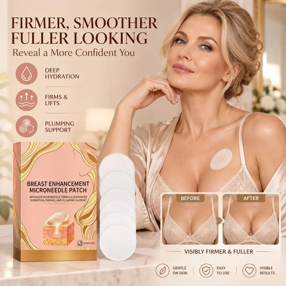 Breast Enhancement Advanced Nano-Microneedle Patch Targeted Skin Nutrition Deep Hydration Increased Skin Elasticity For Women