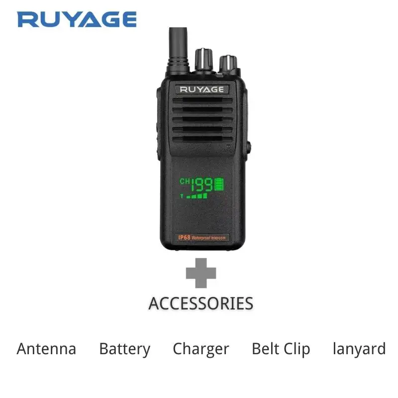 Ruyage T30 VHF Marine Walkie Talkie Waterproof Profesional Long Range Amateur Radio Station IP68 For Fishing Kayak Two-Way Radio