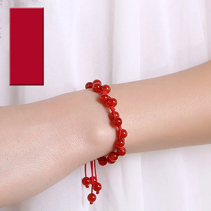 Natural Amethyst Handmade Crystal Beads Real Agate Jade Stones Styles Bracelets Exquisite Healing Accessories Bangles Jewelry