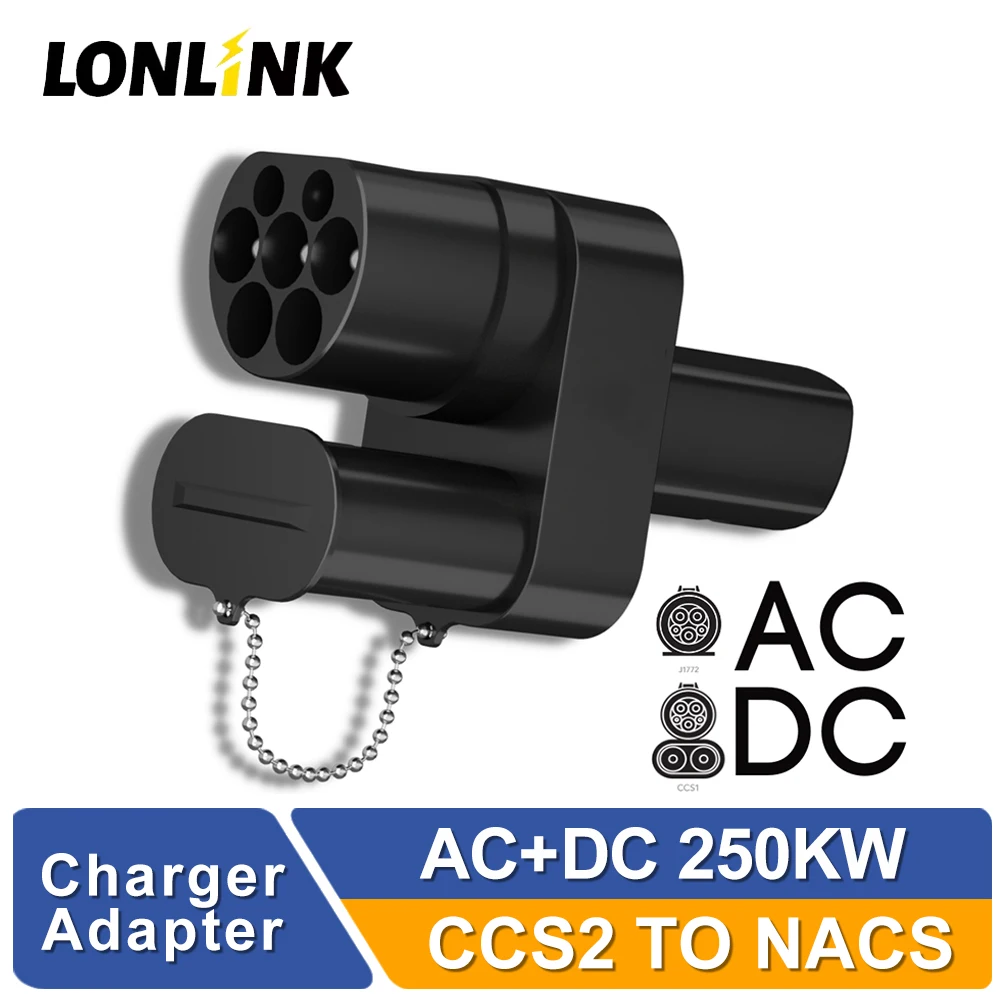 

LONLINK CCS2 to Tesla Adapter Convertor 400Amper 1000V 250KW for Model 3/X/Y/S CCS COMBO 2 EV Charging Converter Adaptor EVSE