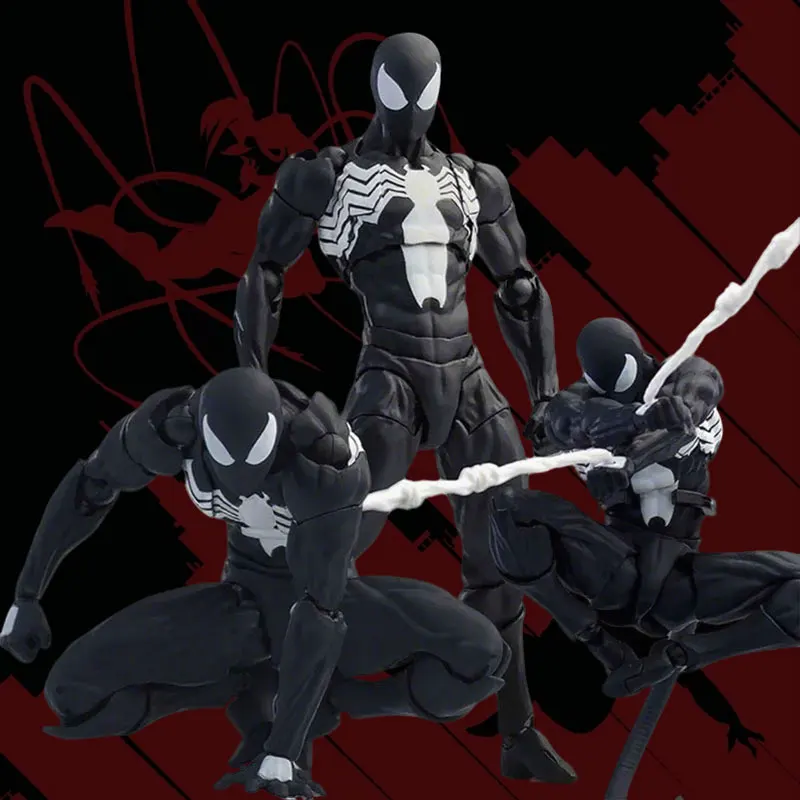 

Spiderman Anime Figurine Suit Black Neighbor Symbiote Spider Man Figurine PVC Statue Collect Desktop Ornaments Boy Gifts Toys