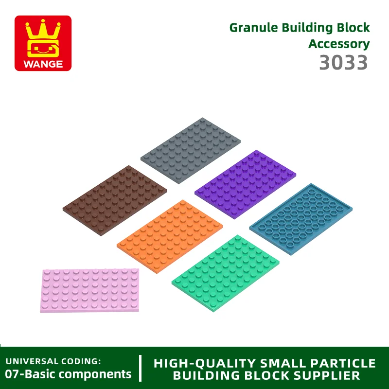 Wange 12Pcs/Lot 3033 6x10 Basic Plate  Builidng Blocks Moc Parts Compatible with Bricks DIY Children's Assembly Toys Gift Box