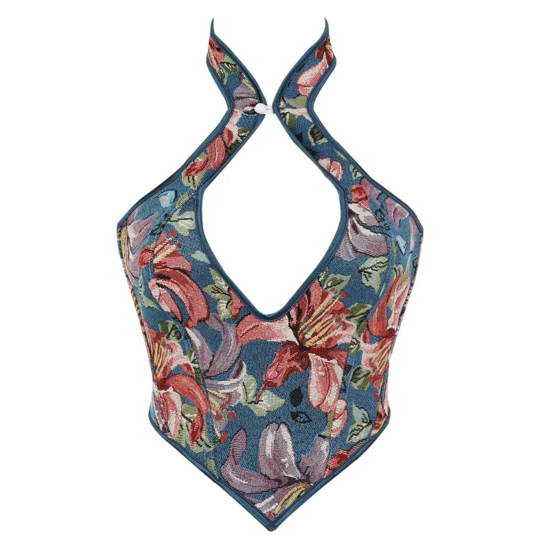 

Женский корсет с коротким v-образным вырезом в стиле ретро, рыбья кость, облегающий топ с лямкой на спине, рыбья кость