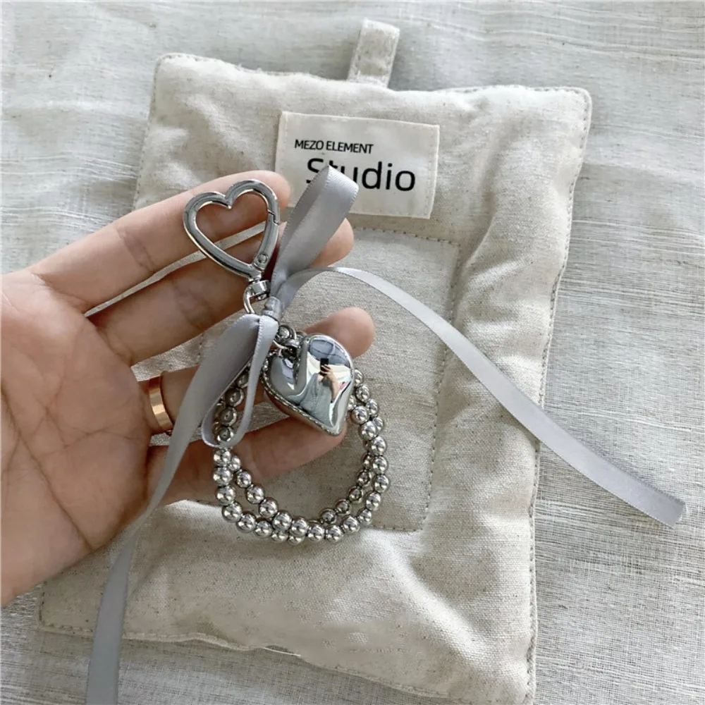 Nastro nero Bowknot Amore Portachiavi Decorazione Borsa Ciondolo per cellulare Accessorio Donna Ragazza Cordino Portachiavi Cinghia per fotocamera