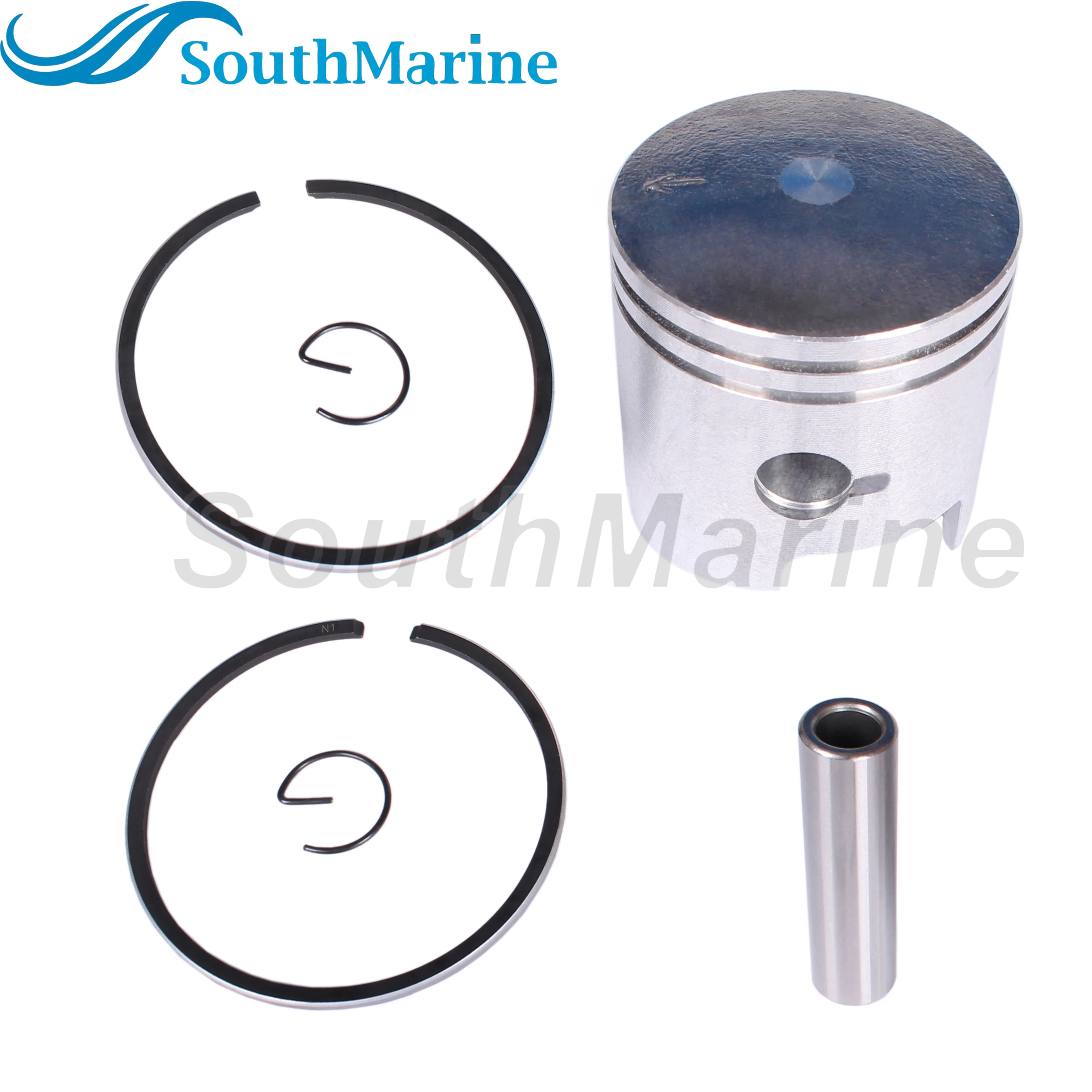 Boat Engine 12110-93130 12110-93111 12110-93140 STD Piston Set & 12140-93140 Ring (2mm) for Suzuki 9.9HP 15HP DT9.9 DT15, 59mm S