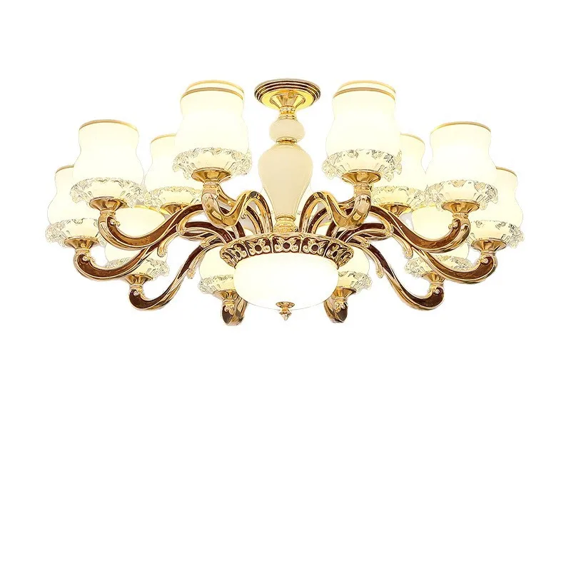

European chandelier high-end villa, hotel lobby main lamp luxurious atmosphere, living room attic main lamp large
