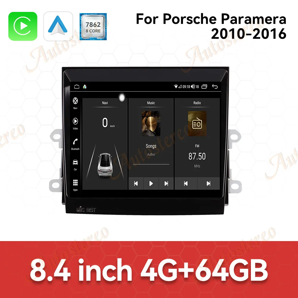 8.4 لبورشه باناميرا 2010-2016 راديو السيارة الاندورويد مشغل فيديو الوسائط المتعددة اللاسلكية Carplay Autoradio ستيريو نافي رئيس وحدة #6