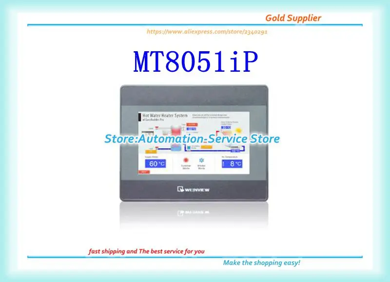 MT8051iP New Original 4.3 Inch HMI Touch Screen Panel TFT 480 * 272 Ethernet Replace MT6051IP MT6050IP