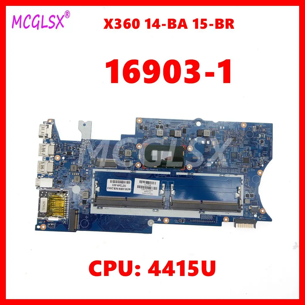 

16903-1 Notebook Mainboard For HP Pavillion X360 14-BA 15-BR 924079-601 448.0C209.0011 Laptop Motherboard With 4415U CPU