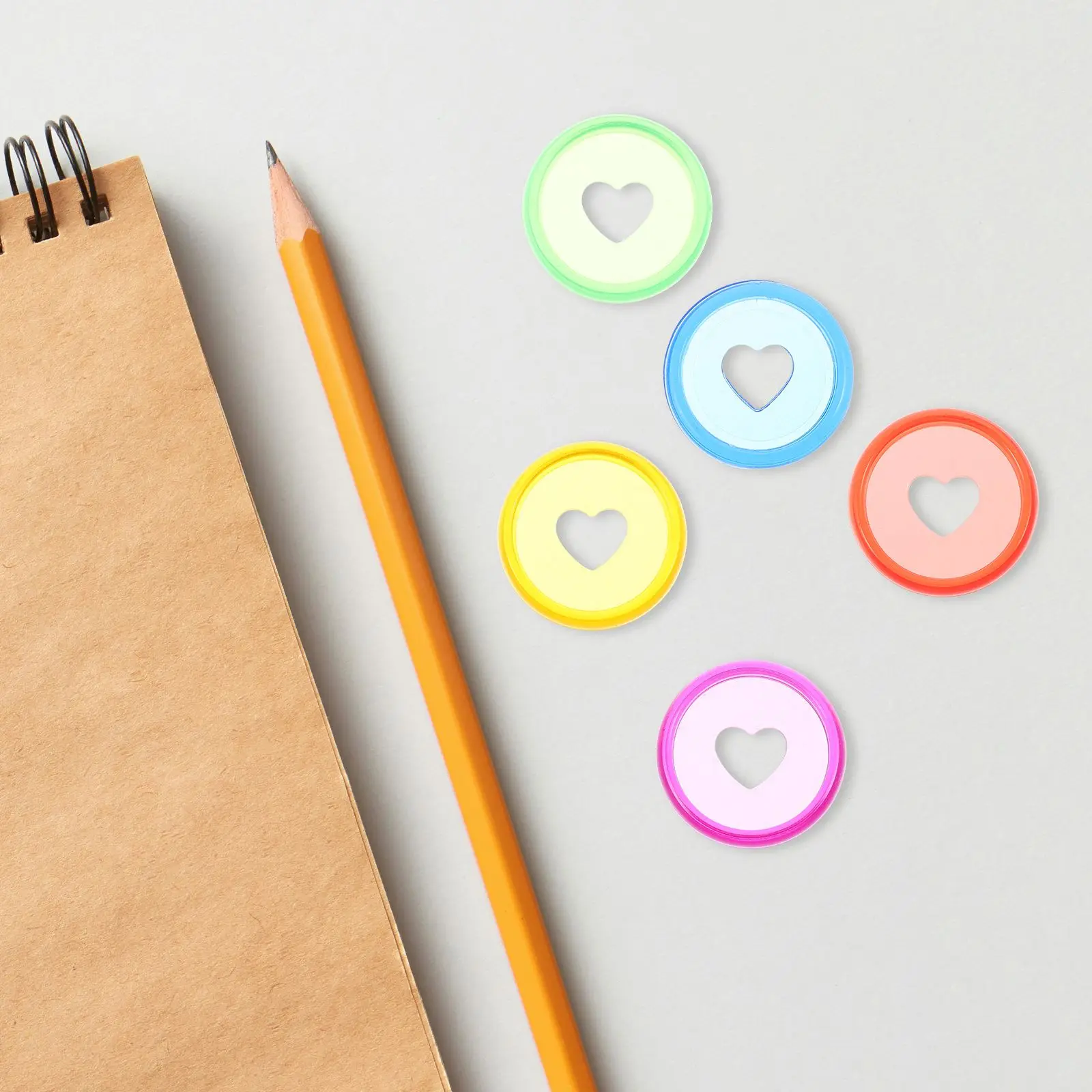 25 Pcs Heart Bind Tools For Notebook Shaped Binder Discs Loose Leaf Notebook Binding Supplies Office Accessories