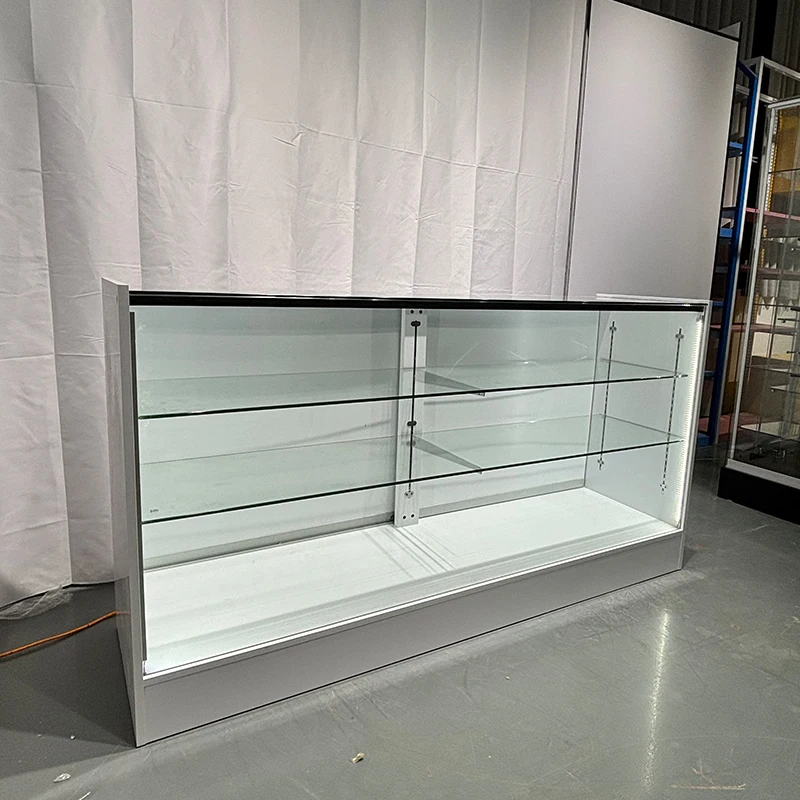 custom.Hot Sale 6ft High Quality Mdf Sliding Door Jewelry showcase Glass Display showcase Counter Smoke Store