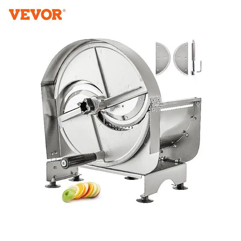 VEVOR Multifunctional Commercial Manual Stainless Steel Vegetable Slicer, 0.2-12mm Adjustable Thickness for Slicing Fruit Lemon