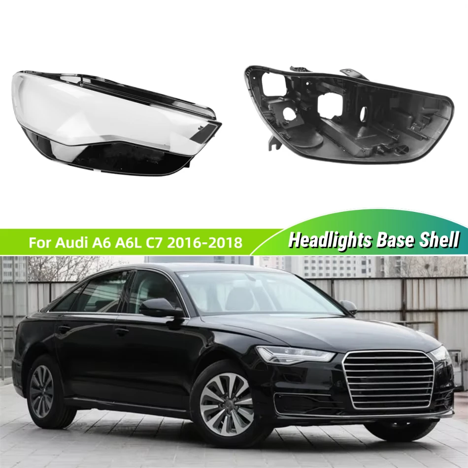 

For Audi A6 A6L C7 2016 2017 2018 Car Accessory Base Head Lamp Shell Headlamp Base Fixing Bracket Glass Lamp Cover