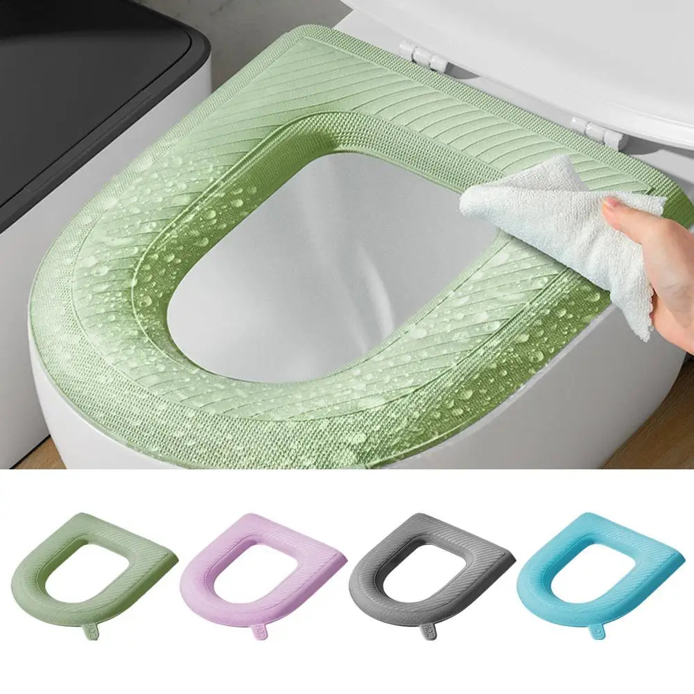 1/2/4 Pezzi Cuscino Impermeabile in EVA per Sedile WC, Coprisedile Universale per WC - Cuscino Antiscivolo in EVA per Bagno, Riutilizzabile e Lavabile