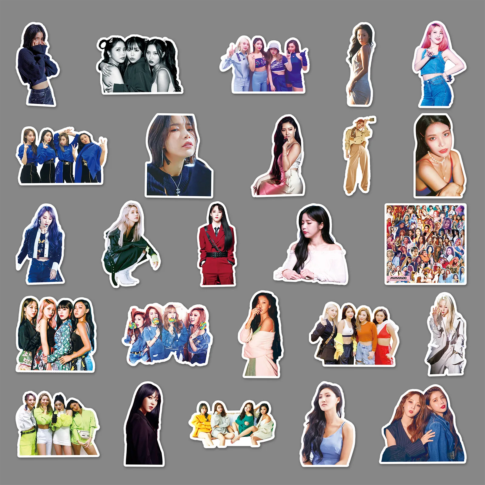 50 قطعة MAMAMOO الكرتون الكلاسيكية الكورية فتاة مجموعة مزيج ملصق DIY بها بنفسك الهاتف المحمول الأمتعة سكيت الكتابة على الجدران الشارات متعة هدية ملصق