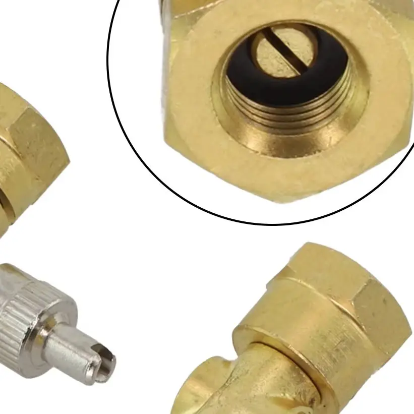 

3-Way TPMS Tire Valve Tee Adapter 2Pcs Pure Metal Tire Pressure Monitoring System Connector For Car Motorcycle Bike -Universal