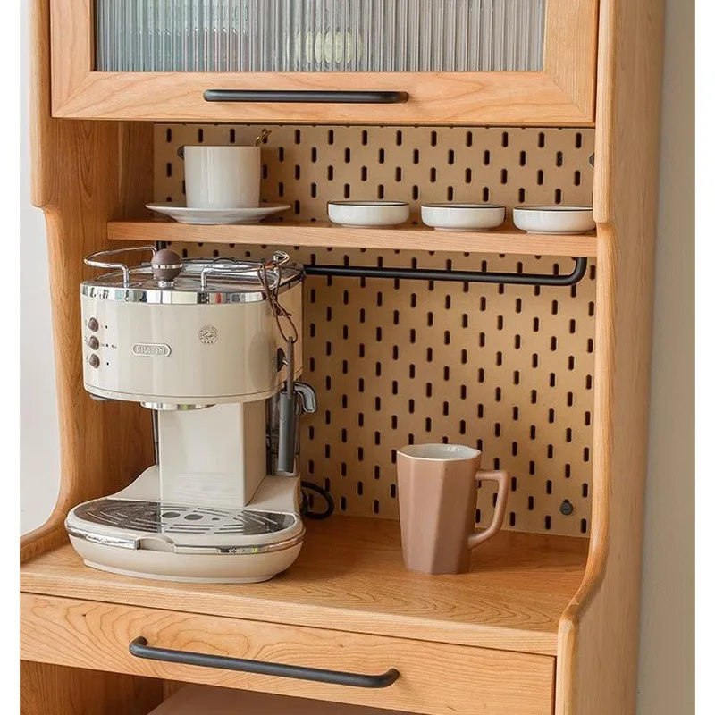 Nordic chest solid wood dining side cabinet modern simple tea cabinet multi-functional coffee machine 4