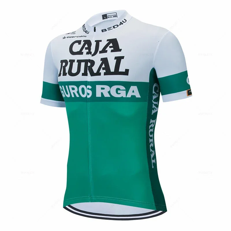 

Caja Rural Summer Cycling Jersey Outdoor Mountain Suit Ropa De Ciclismo Hombre Breathable Men Clothing Bib Bicycle Sports Team