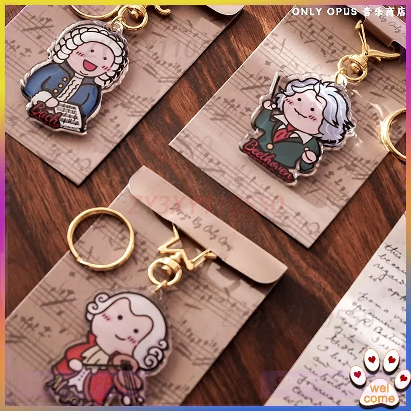 

Серия музыкантов, акриловый брелок, кулон, скрипка, мультяшный милый классический периферийный инструмент, сумка, кулон, подарок