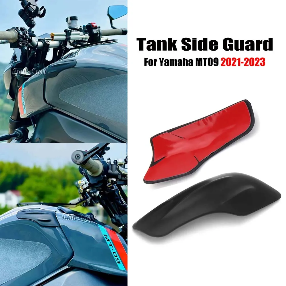 New Motorcycle Side Tank Sticker Fuel Gas Oil Tank Pad Black For YAMAHA MT-09 MT 09 Mt09 MT09 mt09 2021 2022 2023