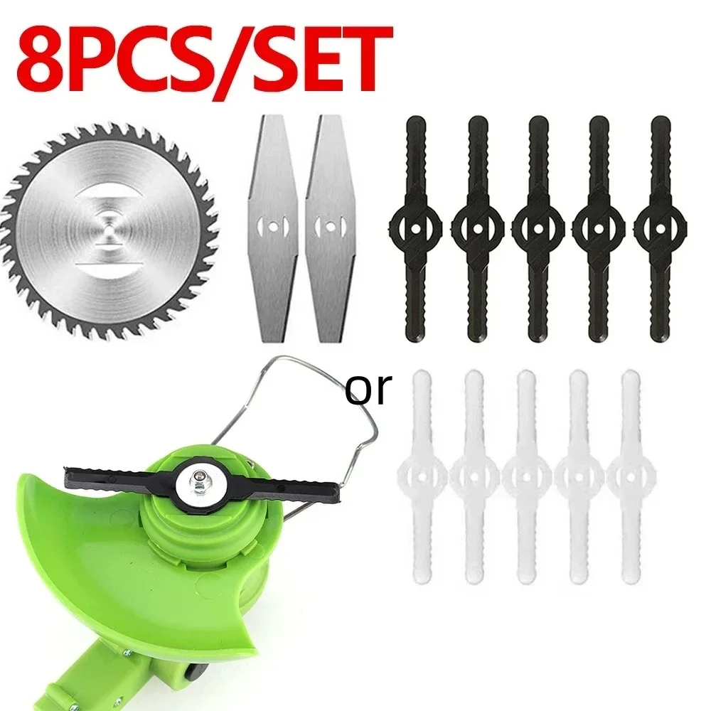 

8PCS/Set 150mm Grass Trimmer Saw Blade Lawn Mower Head Blades For 24V Electric Lawnmower Brush Cutter Spare Parts