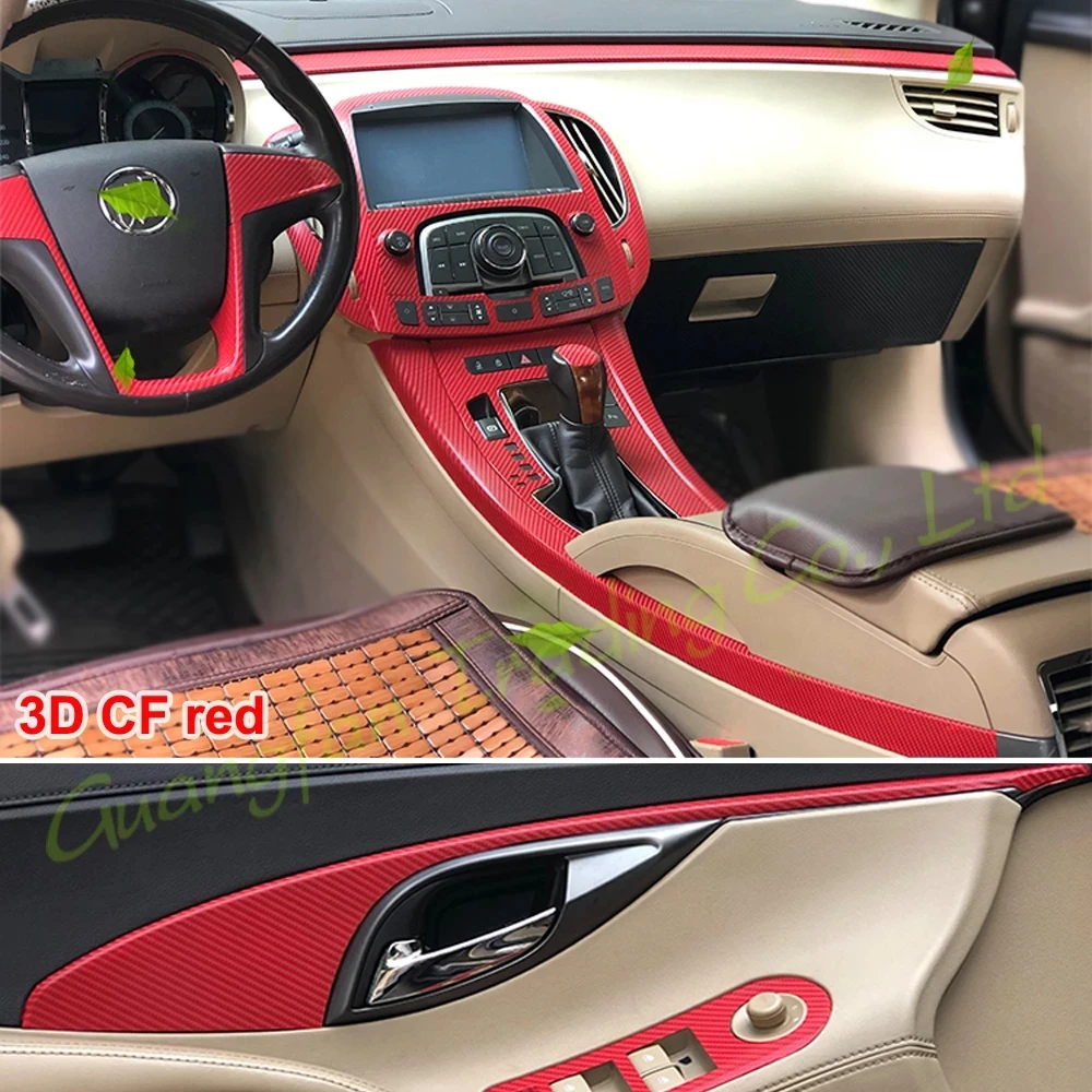 Car-Styling 3D/5D Carbon Fiber Car Interior Center Console Color Change Molding Sticker Decals For Buick Lacrosse 2009-2012