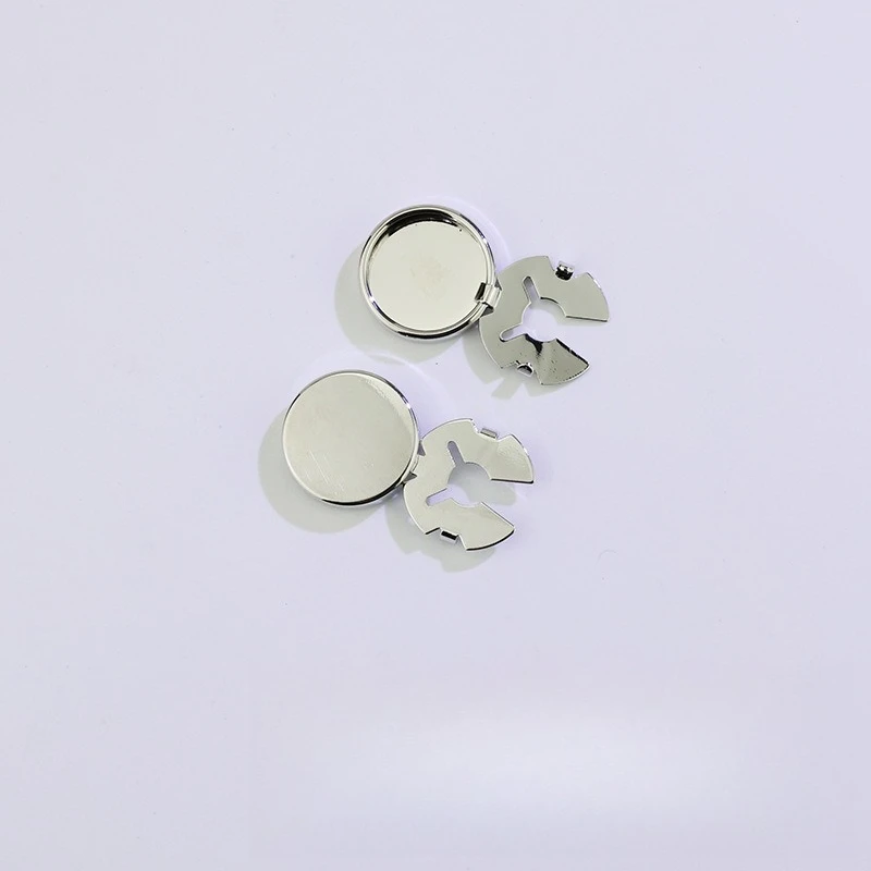 DIY Hot Selling Shirt Button Copper Smooth Button Blank Electroplated Cover Brooch Cufflinks Handmade Accessories Practical
