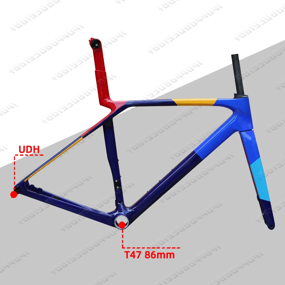 GEN 8 Road Disc Frameset and Handlebar Bicycle 700C Race Frame Axle Gravel Bike Wheelset 35mm Tire