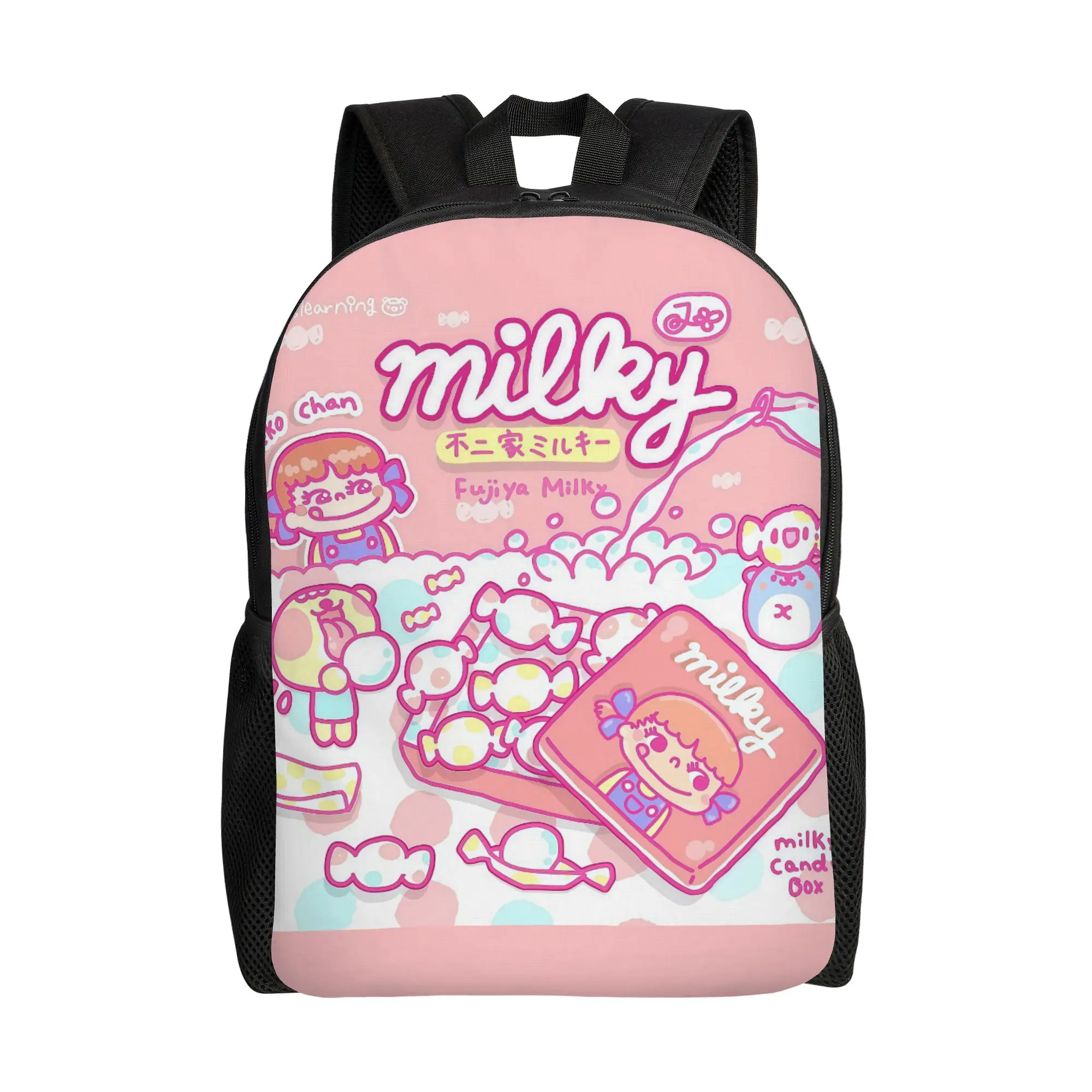 Fujiyaa Retro Milky Candy Cartoon Backpack Students Sporty Daily mochila Large Capacity Laptop Bag Back To School Season