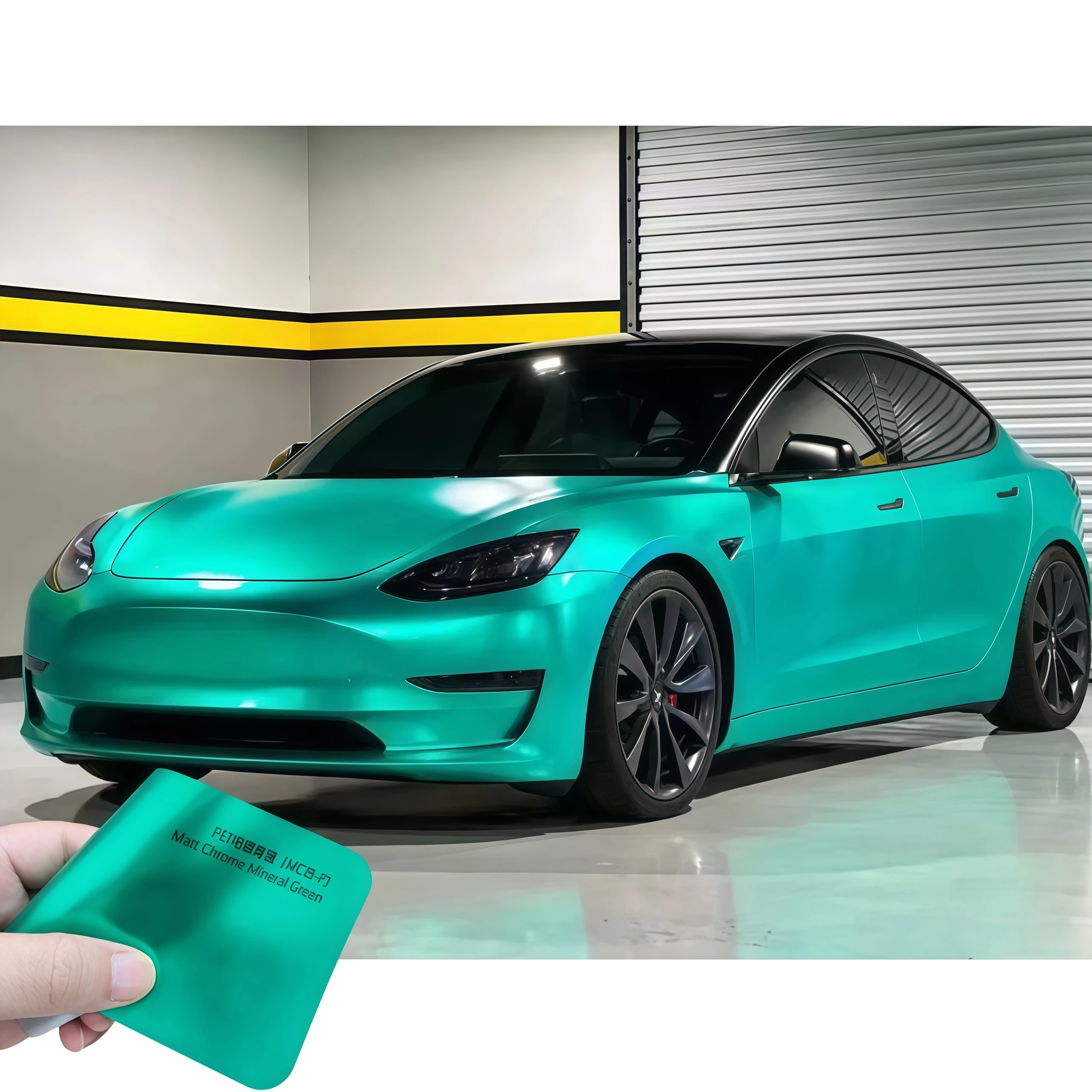 

PPF Car Body Color Changing Film Electroplated Matte Chrome Mineral Green PET Air Release Not Layered