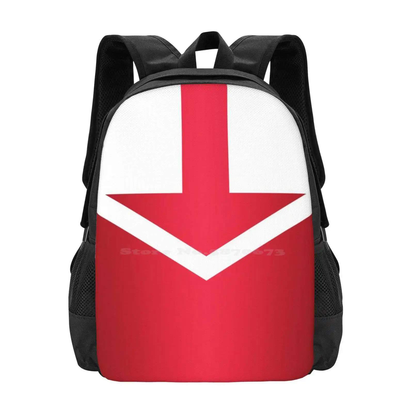 Time Force Red 3d Print Design Backpack Student Bag Super Sentai Time Force Timeranger Tokusatsu Red Time Travel Tv Japan