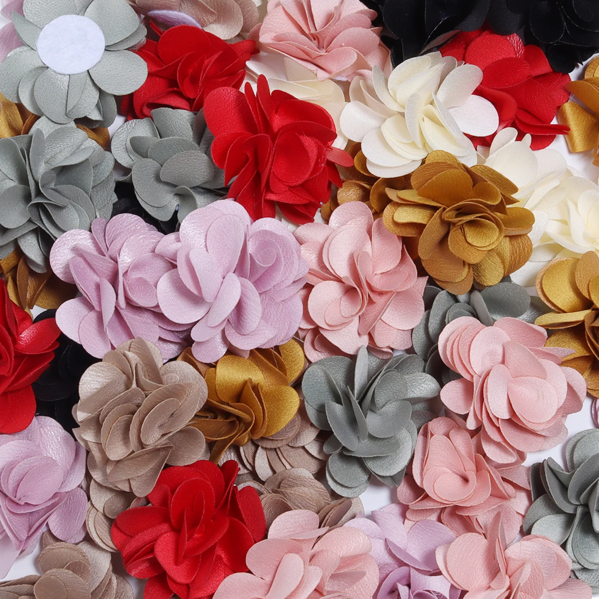 5pcs 4.5cm Handmade Small Flower Three-dimensional Small Camellia Multicolor Petal Small Flower DIY Hair Accessories  ﻿